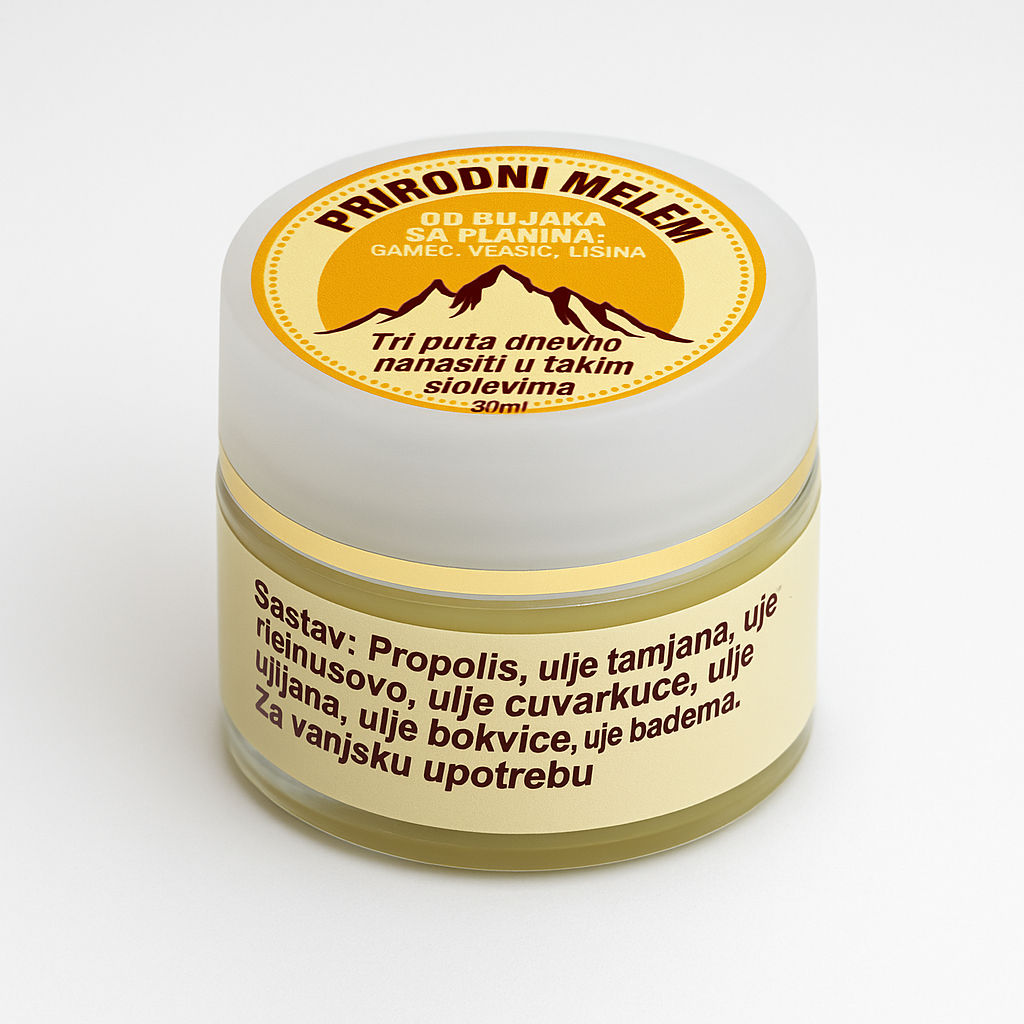 Melem od planinskog bilja – prirodna njega koze 100% Prirodno 30ml